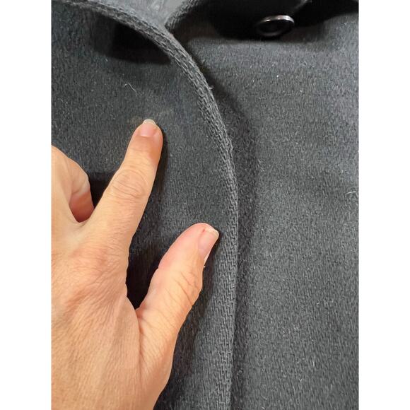 Vintage JG Hook 100% Wool Petite Womans Trench Overcoat Size L/XL - Picture 11 of 12